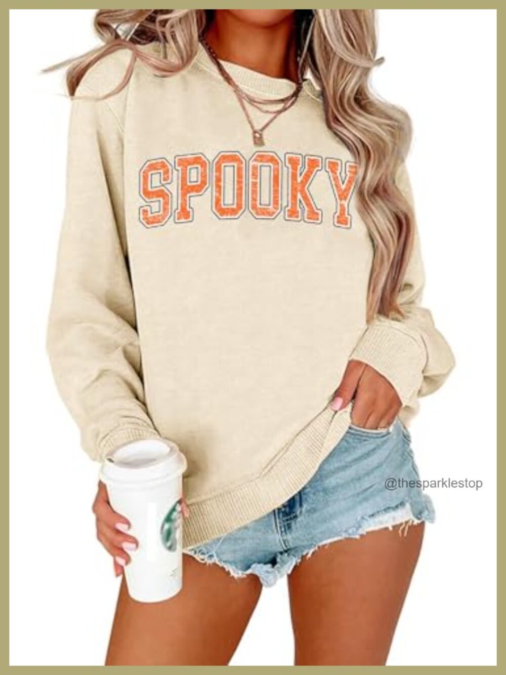 Women's Halloween Sweatshirt Ghost Pullover Fall Crew Neck Long Sleeve Top